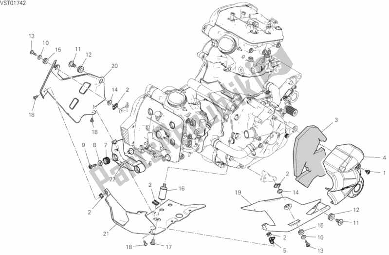 Todas as partes de 34b - Carenagem do Ducati Multistrada 1260 Touring 2020